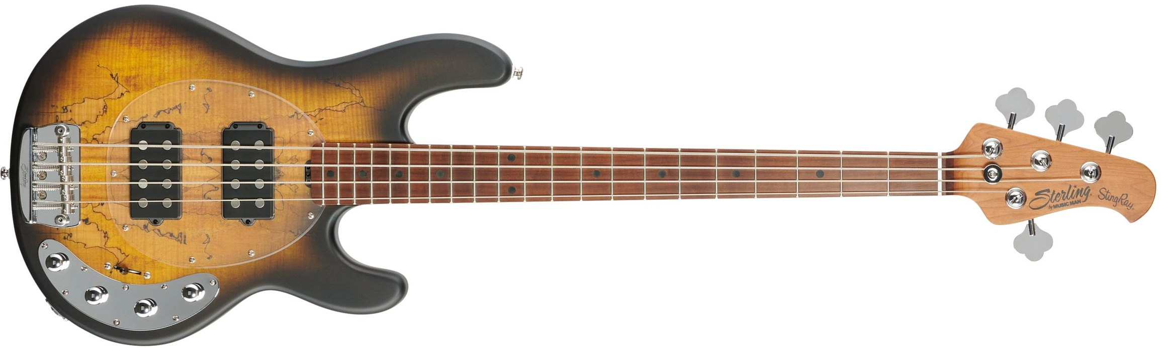 Sterling By Musicman Stingray Ray34hhsm Active Rw +housse - Natural Burl Satin - Solid body electric bass - Main picture