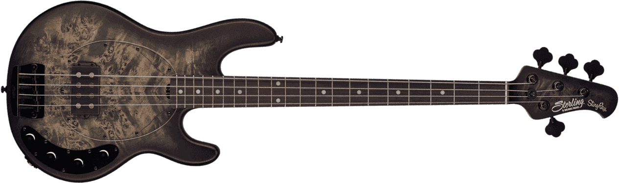 Sterling By Musicman Stingray Ray34pb Active Rw - Trans Black Satin - Solid body electric bass - Main picture