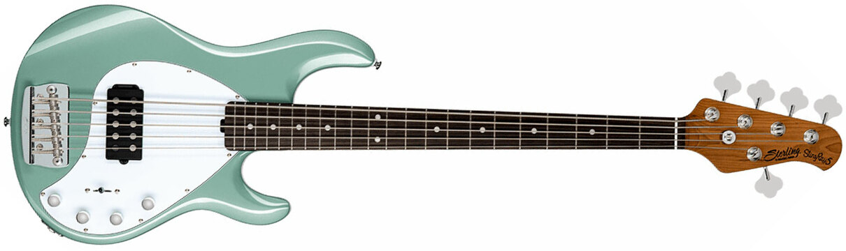 Sterling By Musicman Stingray Ray35 5c Active 1h Rw - Dorado Green - Solid body electric bass - Main picture