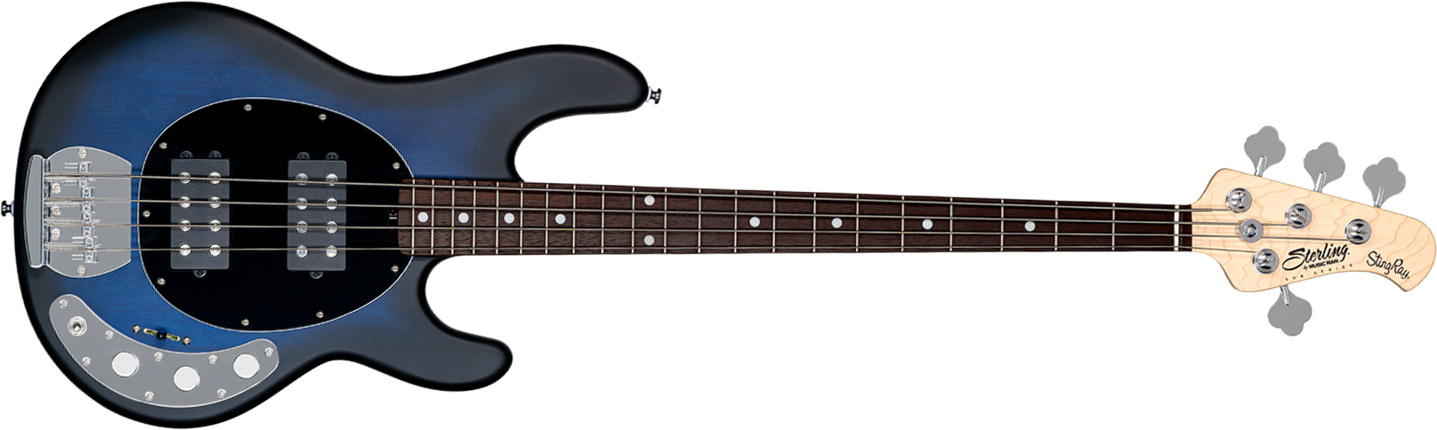 Sterling By Musicman Stingray Ray4hh Active Jat - Pacific Blue Burst Satin - Solid body electric bass - Main picture