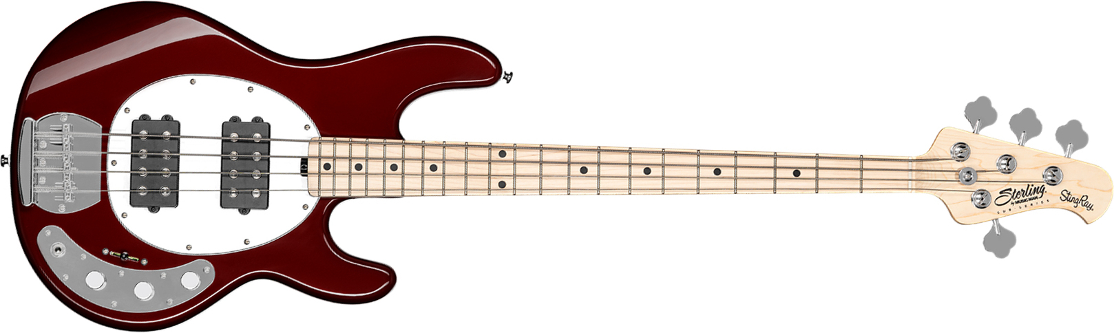 Sterling By Musicman Stingray Ray4hh Active Mn - Candy Apple Red - Solid body electric bass - Main picture