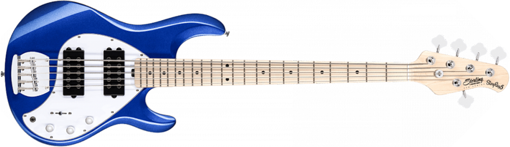 Sterling By Musicman Stingray Ray5hh 5c Active Mn - Cobra Blue - Solid body electric bass - Main picture