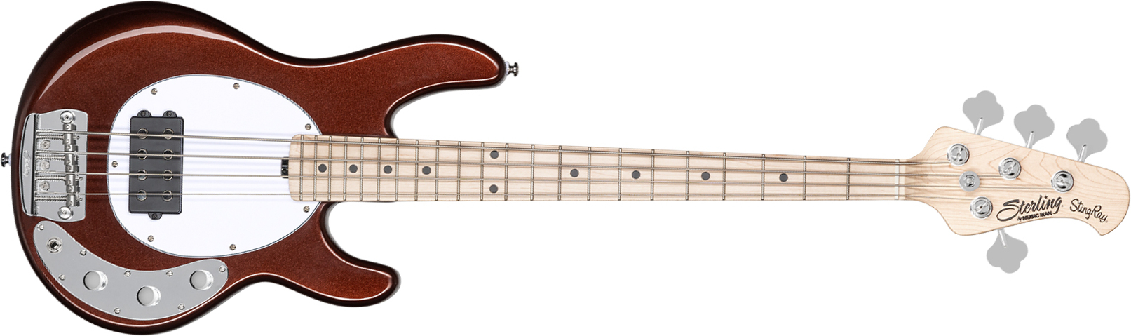 Sterling By Musicman Stingray Rayss4 Short Scale H Active Mn - Dropped Copper - Electric bass for kids - Main picture