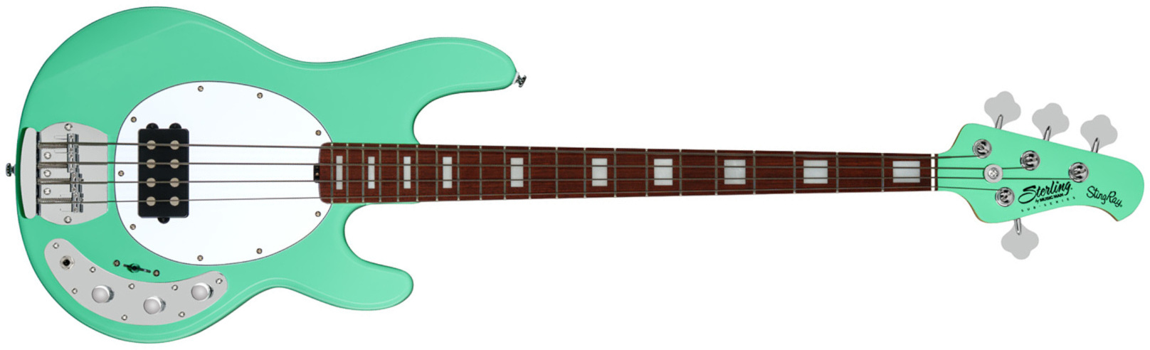 Sterling By Musicman Stingray4 Sub Series 1h Jat - Seafoam Green - Solid body electric bass - Main picture