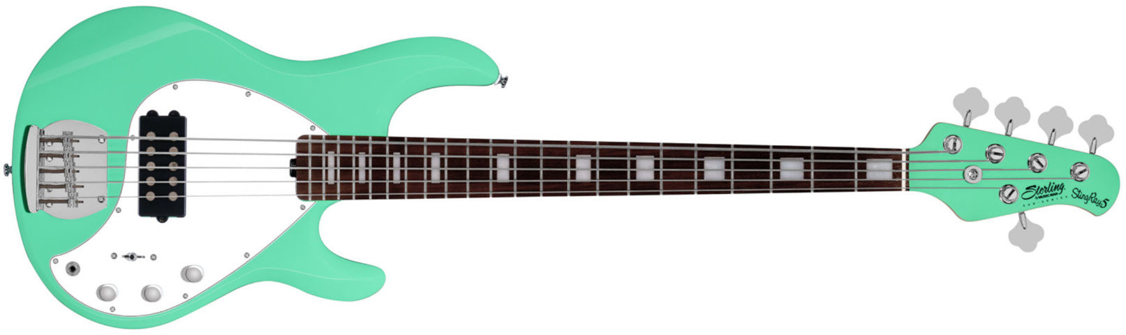 Sterling By Musicman Stingray4  5-cordes 1h Jat - Seafoam Green - Solid body electric bass - Main picture