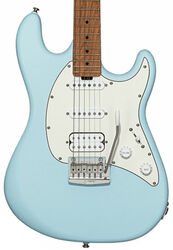 Str shape electric guitar Sterling by musicman Cutlass CT50HSS (MN) - Daphne blue satin