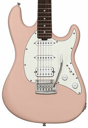 Str shape electric guitar Sterling by musicman Cutlass CT50HSS (RW) - Pueblo pink satin