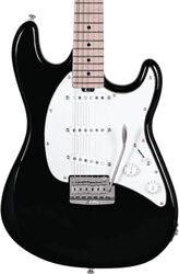 Retro rock electric guitar Sterling by musicman Cutlass CT50SSS (MN) - Black