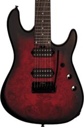 7 string electric guitar Sterling by musicman Jason Richardson Cutlass 7-string - Dark scarlet burst satin