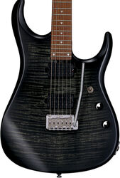 Metal electric guitar Sterling by musicman John Petrucci JP150 - Trans black satin