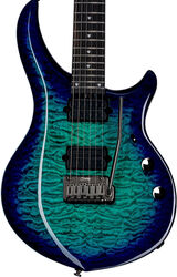 Signature electric guitar Sterling by musicman John Petrucci Majesty MAJ200XQM - Cerulean paradise