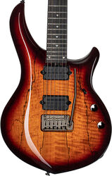 Metal electric guitar Sterling by musicman John Petrucci Majesty MAJ200XSM - Blood orange burst