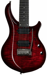 7 string electric guitar Sterling by musicman John Petrucci Majesty MAJ270XFM - Royal red