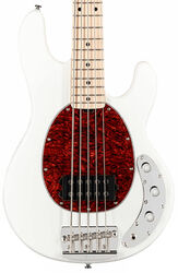Solid body electric bass Sterling by musicman Stingray Classic RAY25CA 5-String (MN) - Olympic white