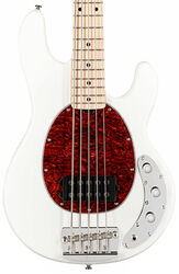 Solid body electric bass Sterling by musicman Stingray Classic RAY25CA 5-String (MN) - olympic white