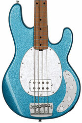 Solid body electric bass Sterling by musicman Stingray Ray34 (MN) - Blue sparkle