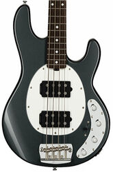 Solid body electric bass Sterling by musicman Stingray Ray34HH (RW) - Charcoal Frost