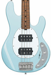 Solid body electric bass Sterling by musicman Stingray Ray34HH (MN) - Daphne blue