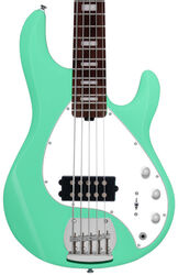Solid body electric bass Sterling by musicman StingRay 5 Sub Series - Seafoam Green