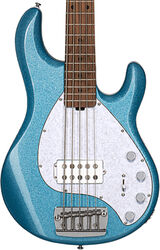 Solid body electric bass Sterling by musicman Stingray5 Ray35 (MN) - Blue sparkle