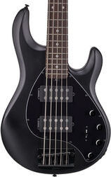 Solid body electric bass Sterling by musicman Stingray Ray35HH (RW) - Stealth black