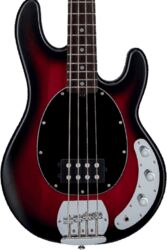 Solid body electric bass Sterling by musicman SUB Ray4 (JAT) - Ruby red burst satin