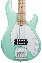 Solid body electric bass Sterling by musicman SUB Ray5 (JAT) - Mint green