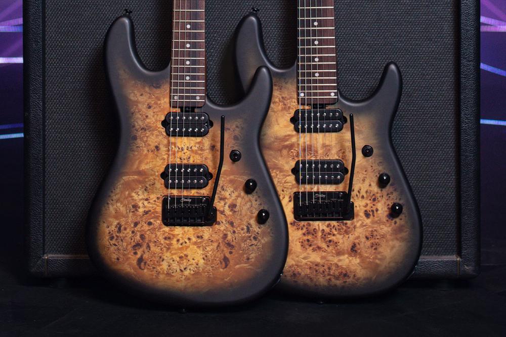 Sterling By Musicman Jason Richardson Cutlass 6c Signature Hh Trem Rw - Natural Poplar Burl Burst - Str shape electric guitar - Variation 1