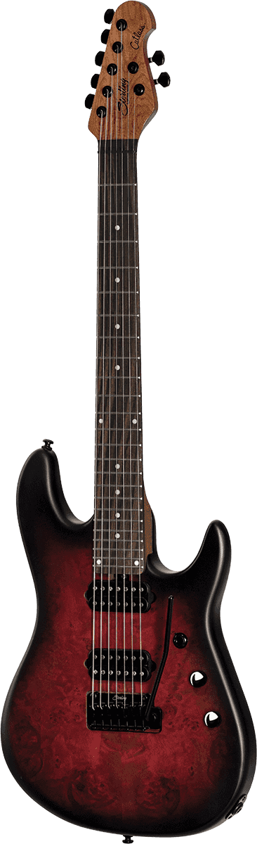 Sterling By Musicman Jason Richardson Cutlass 7c 2h Trem Rw - Dark Scarlet Burst Satin - 7 string electric guitar - Variation 2