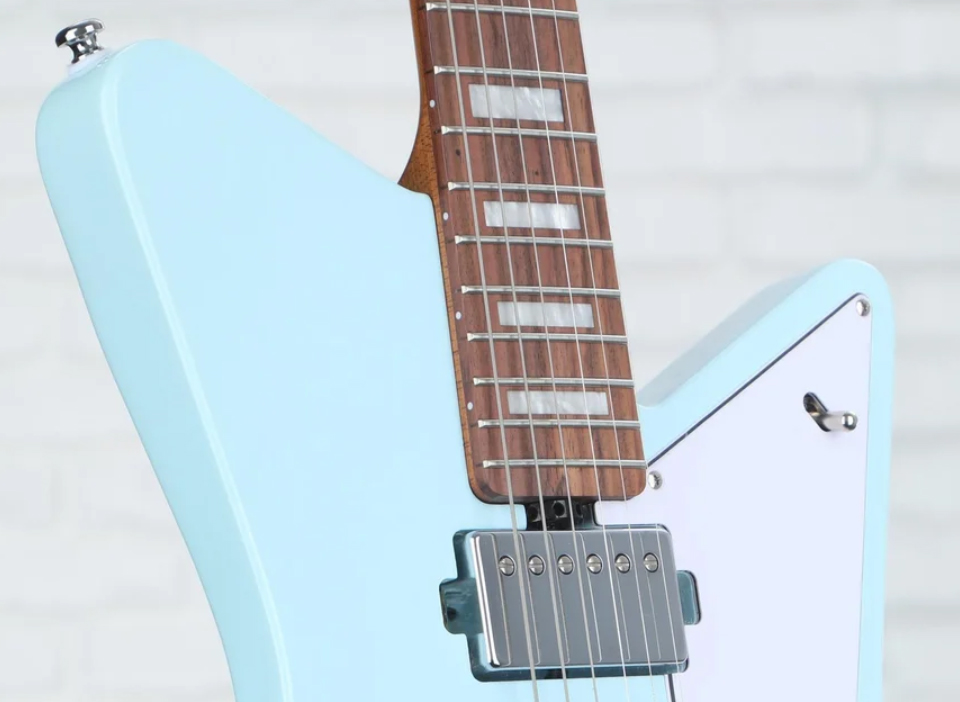 Sterling By Musicman Omar Rodriguez Lopez Mariposa Signature 2h Trem Rw - Daphne Blue - Retro rock electric guitar - Variation 1