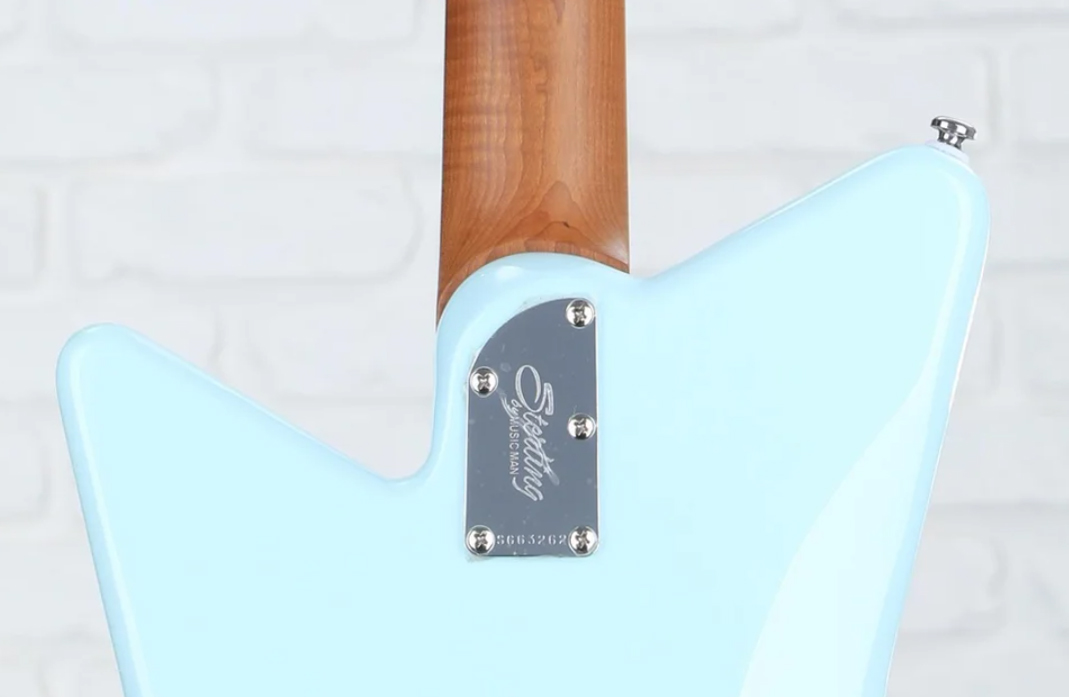 Sterling By Musicman Omar Rodriguez Lopez Mariposa Signature 2h Trem Rw - Daphne Blue - Retro rock electric guitar - Variation 3