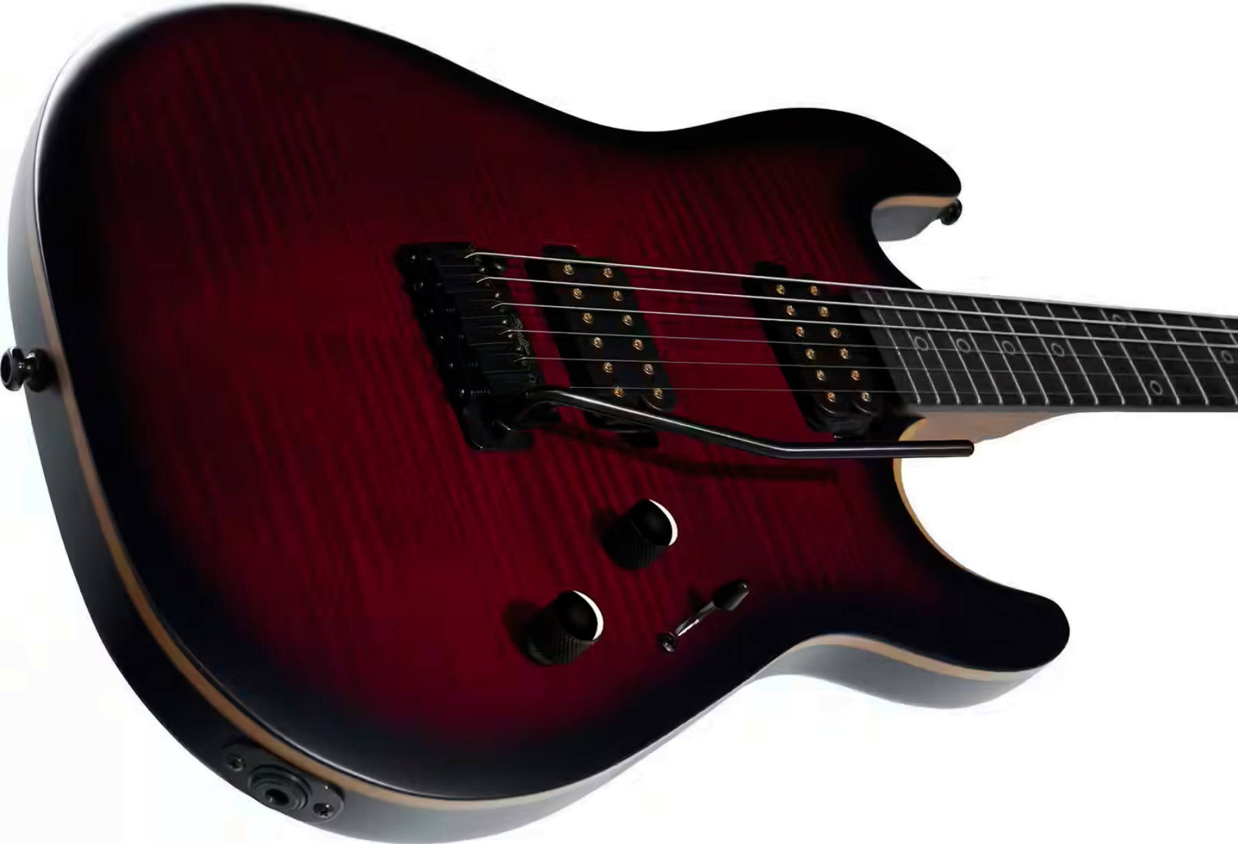 Sterling By Musicman Rabea Massad Sabre Signature 2h Trem Eb - Blood Flame Burst - Signature electric guitar - Variation 2