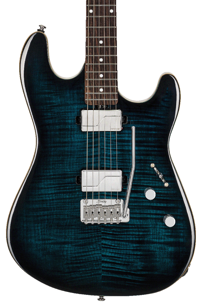 Sterling By Musicman Sabre Hh Trem Mn - Deep Blue Burst - Str shape electric guitar - Variation 3