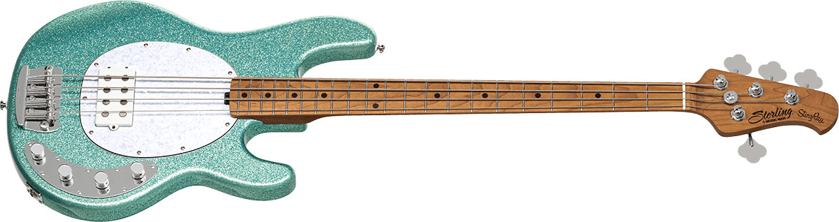 Sterling By Musicman Stingray Ray34 H Active Mn - Seafoam Sparkle - Solid body electric bass - Variation 1