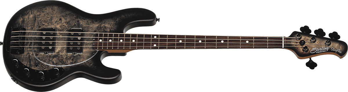 Sterling By Musicman Stingray Ray34hhpb Active Rw - Trans Black Satin - Solid body electric bass - Variation 1