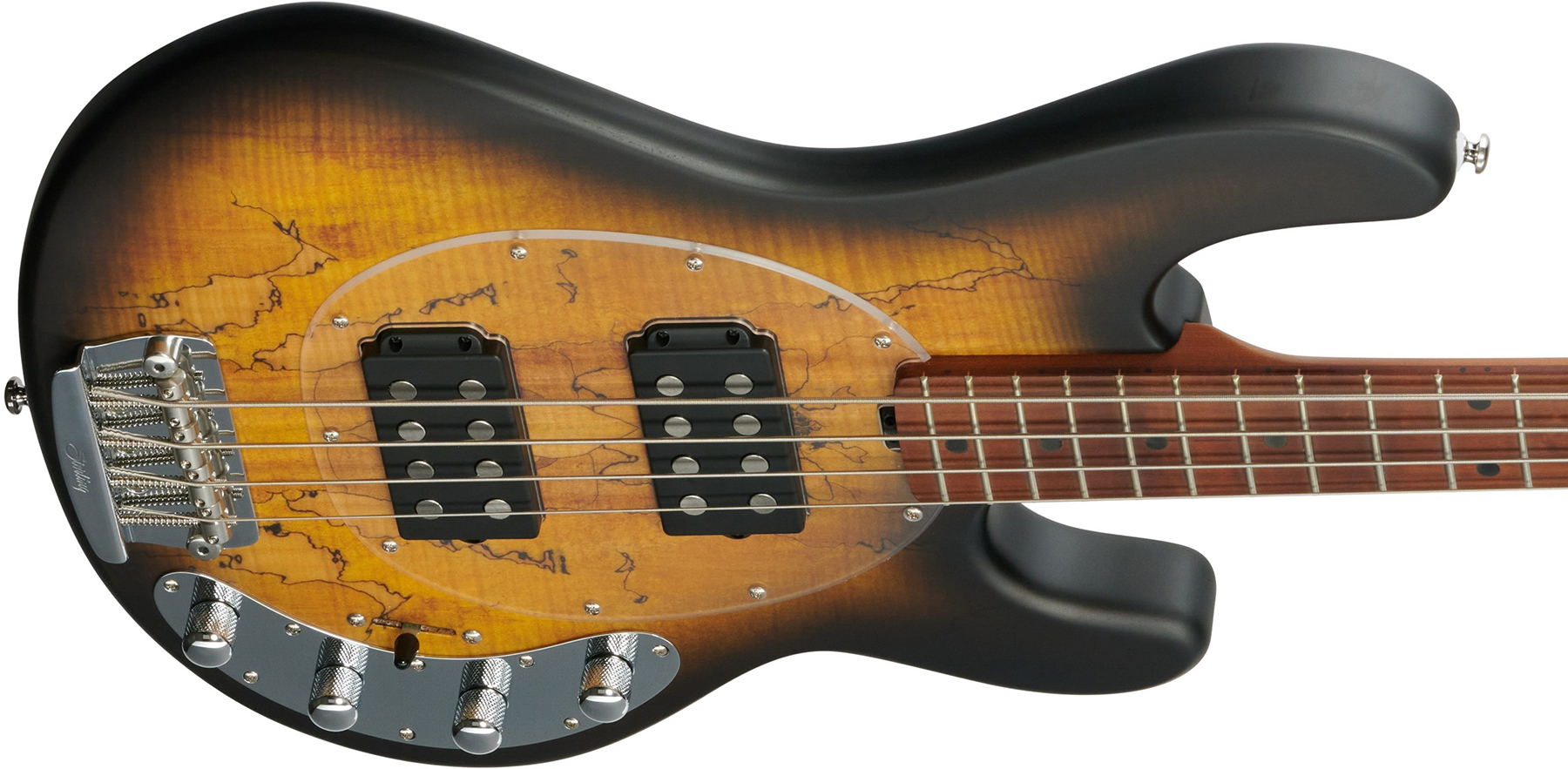 Sterling By Musicman Stingray Ray34hhsm Active Rw +housse - Natural Burl Satin - Solid body electric bass - Variation 2