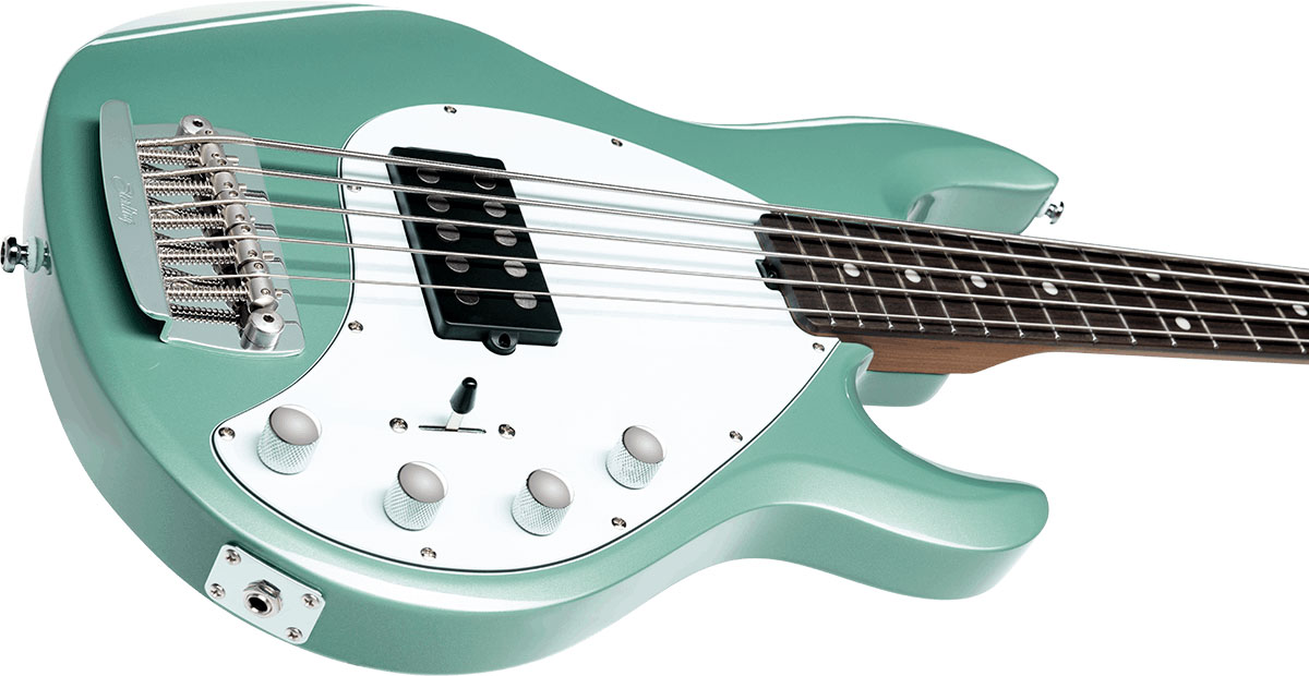 Sterling By Musicman Stingray Ray35 5c Active 1h Rw - Dorado Green - Solid body electric bass - Variation 2