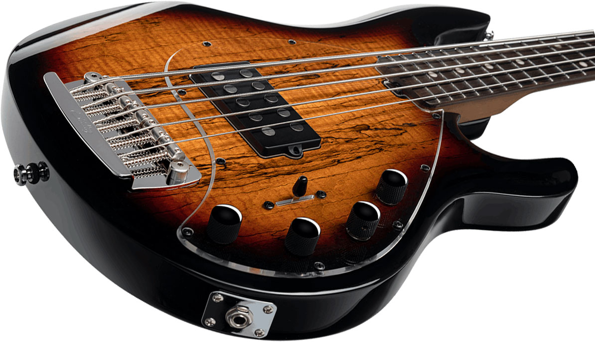 Sterling By Musicman Stingray Ray35sm Maple Top 5c Active 1h Rw - 3 Tone Sunburst - Solid body electric bass - Variation 2