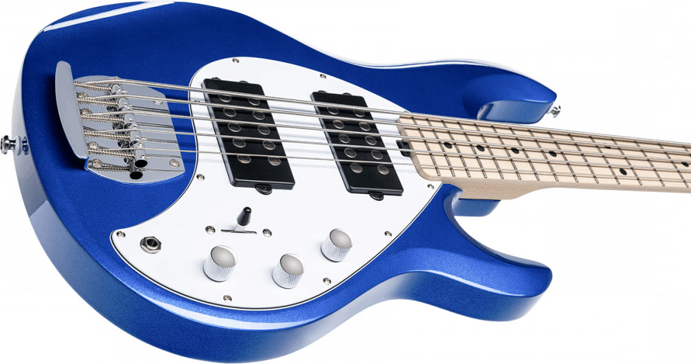 Sterling By Musicman Stingray Ray5hh 5c Active Mn - Cobra Blue - Solid body electric bass - Variation 2