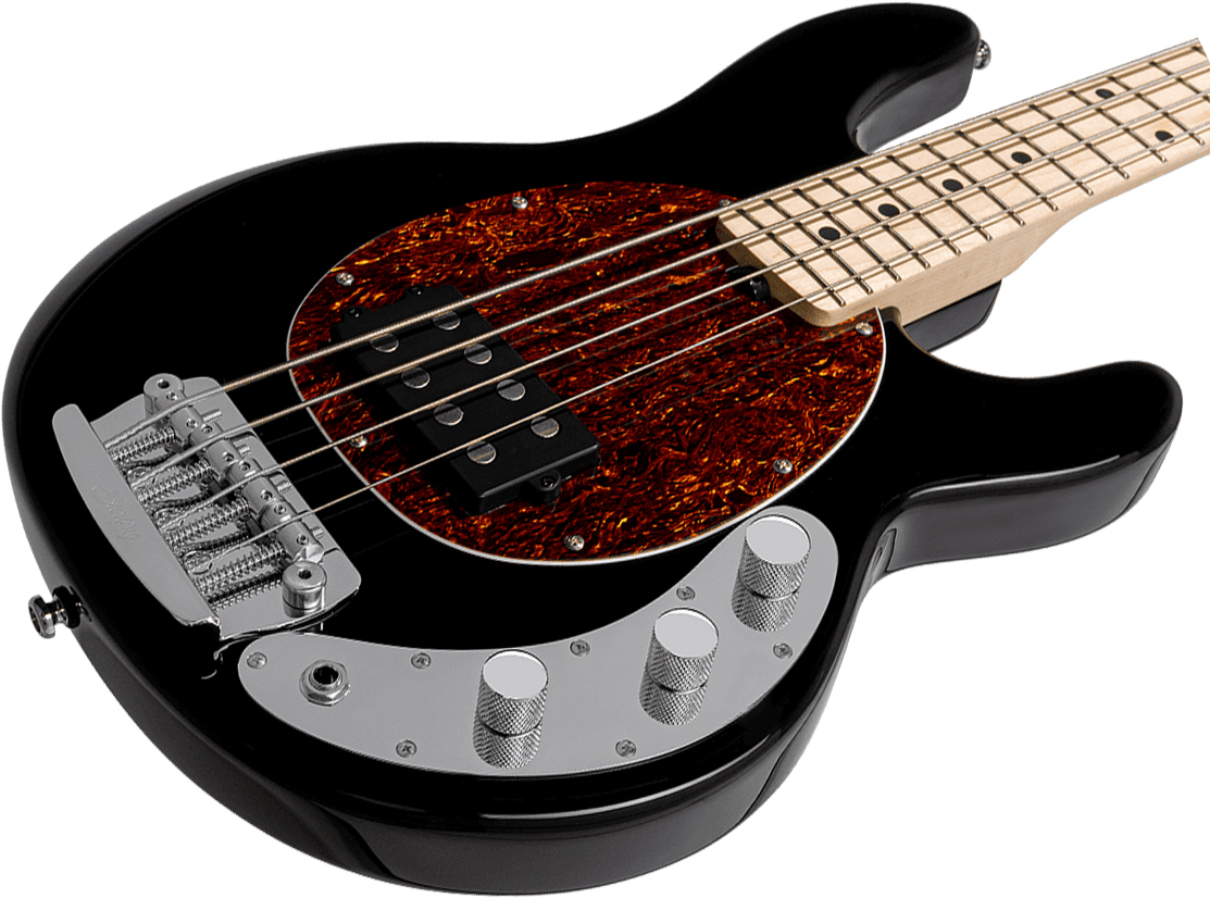 Sterling By Musicman Stingray Rayss4 Short Scale H Mn - Black - Electric bass for kids - Variation 2