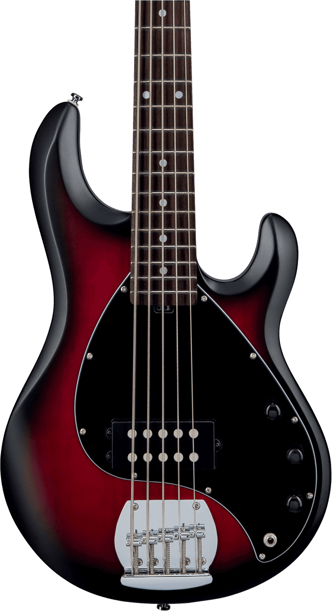 Sterling By Musicman Sub Ray5 5-cordes Active Jat - Red Ruby Burst Satin - Solid body electric bass - Variation 1