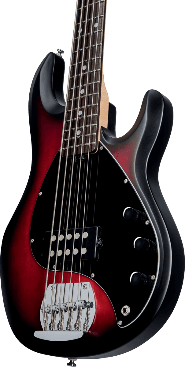 Sterling By Musicman Sub Ray5 5-cordes Active Jat - Red Ruby Burst Satin - Solid body electric bass - Variation 2