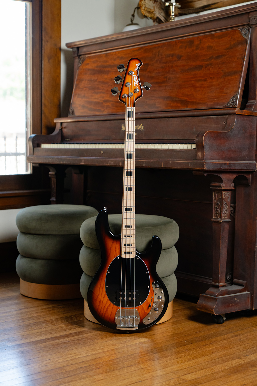 Sterling By Musicman Stingray4 Sub Series 1h Mn - Vintage Sunburst - Solid body electric bass - Variation 4