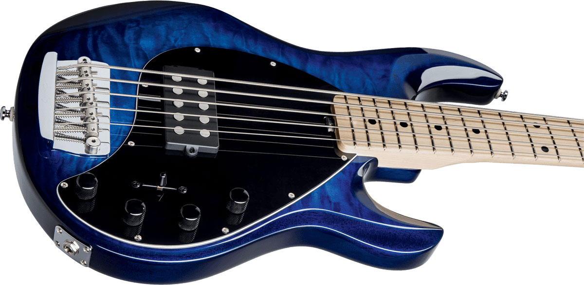 Sterling By Musicman Stingray5 Ray35qm 5-cordes Active Mn - Neptune Blue - Solid body electric bass - Variation 3