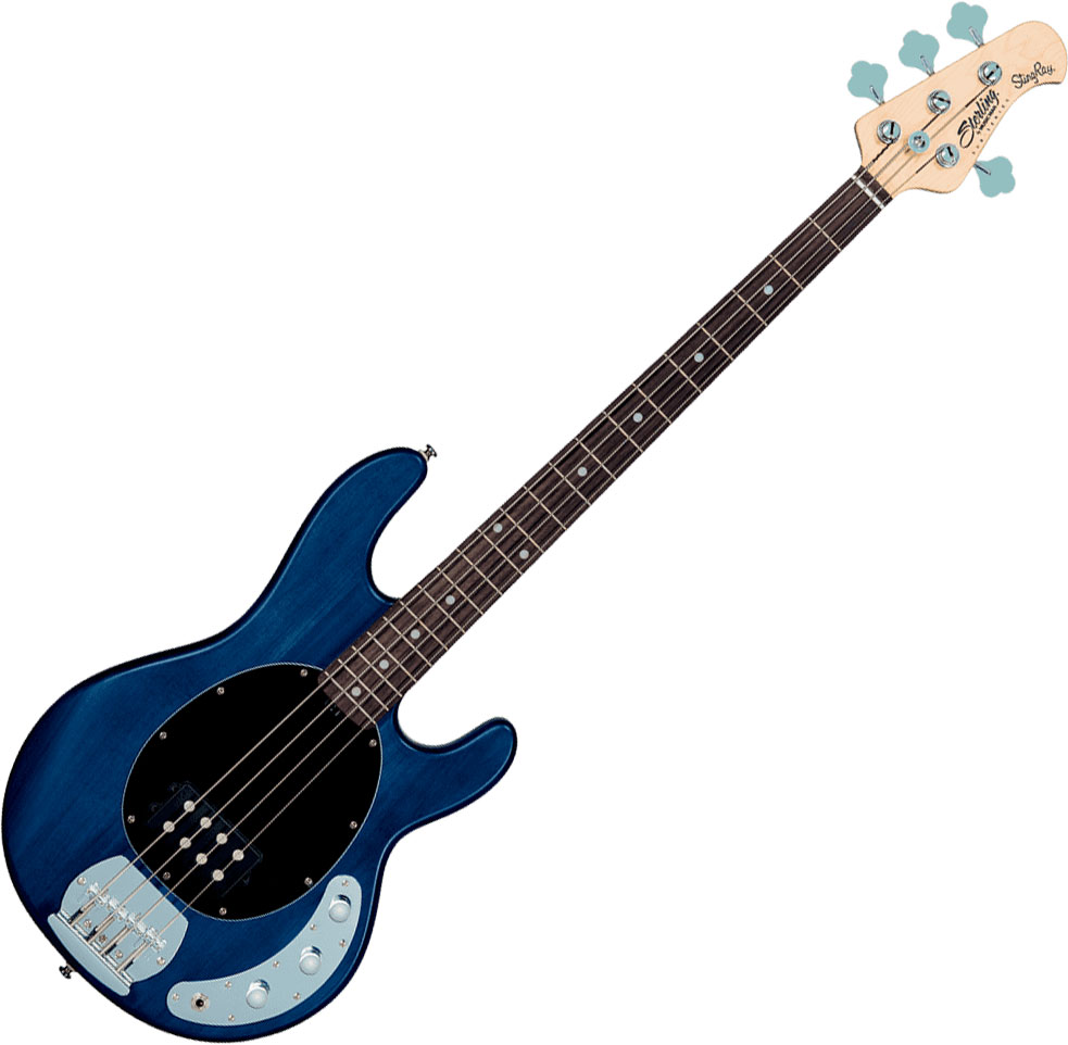 Sterling by musicman SUB Ray4 (JAT) - trans blue satin Solid body