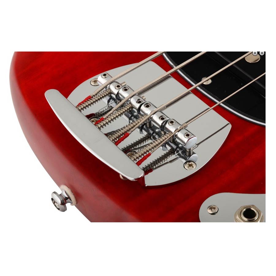 Sterling By Musicman S.u.b. Ray4 - Trans Red Satin - Solid body electric bass - Variation 2