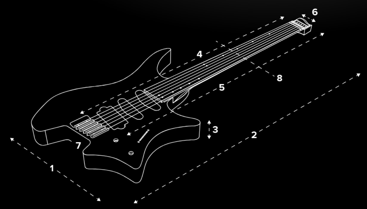 Strandberg Boden Metal Nx 6 2h Ht Ric - Black Granite - Multi-Scale Guitar - Variation 5