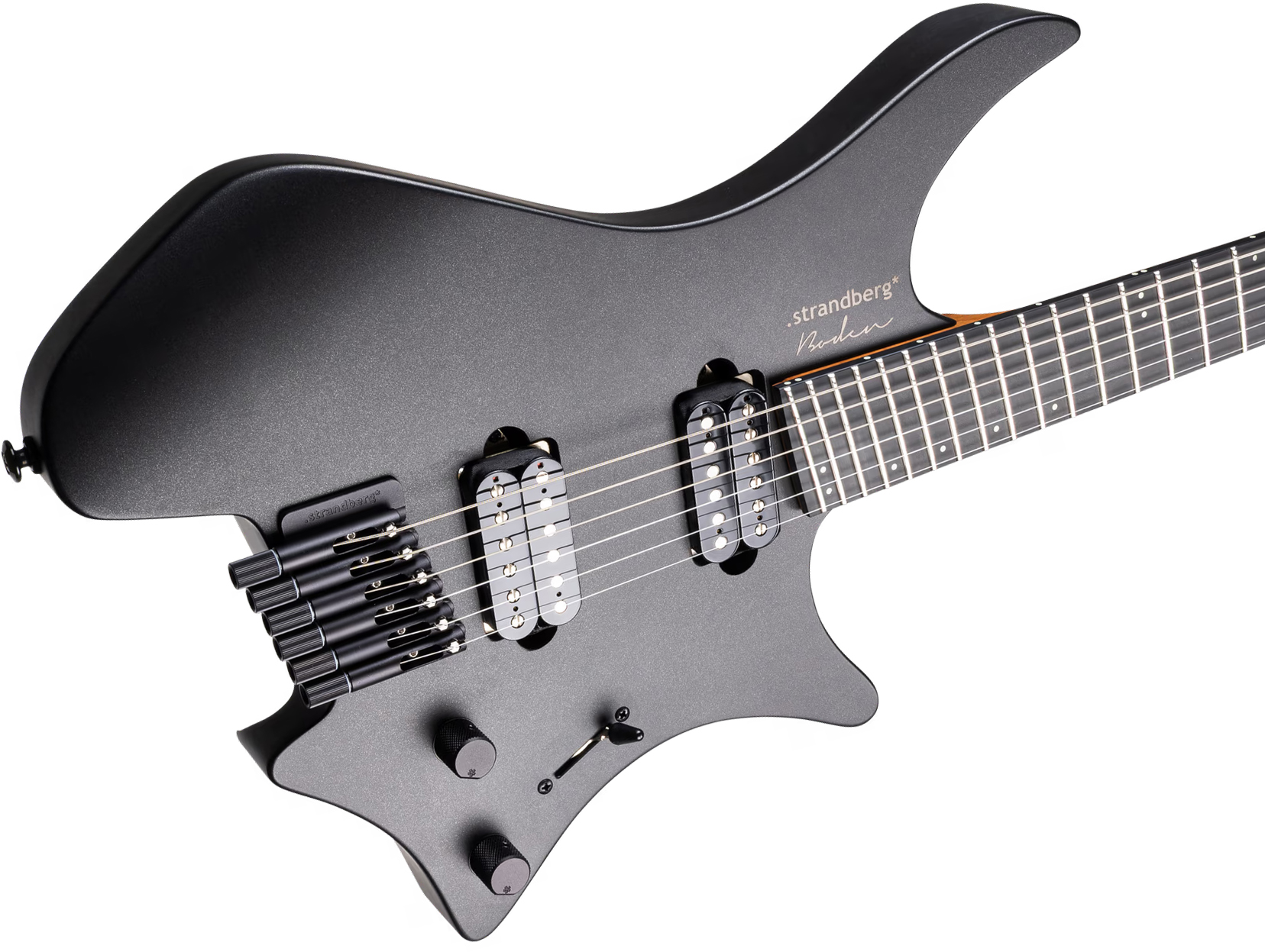 Strandberg Boden Metal Nx6 6c 2h Suhr Ht Ebo - Black Granite - Multi-Scale Guitar - Variation 3