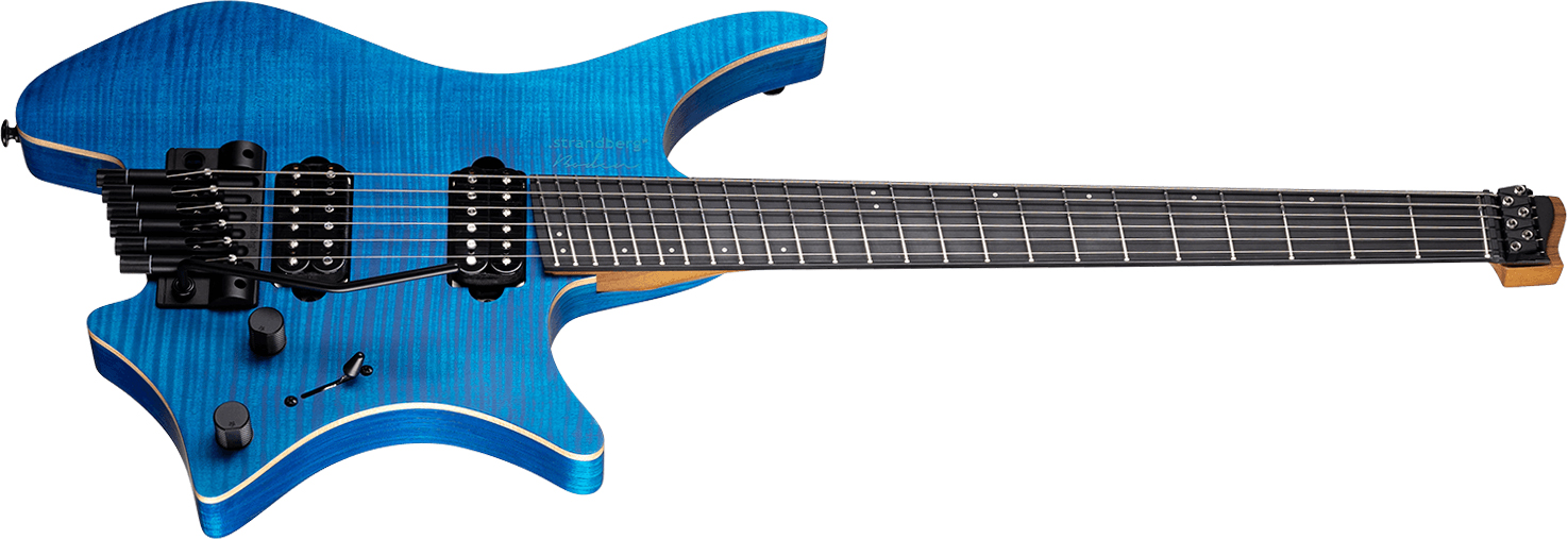 Strandberg Boden Prog Nx6 6c 2h Suhr Ht Ebo - Deep Blue Satin - Multi-Scale Guitar - Variation 1