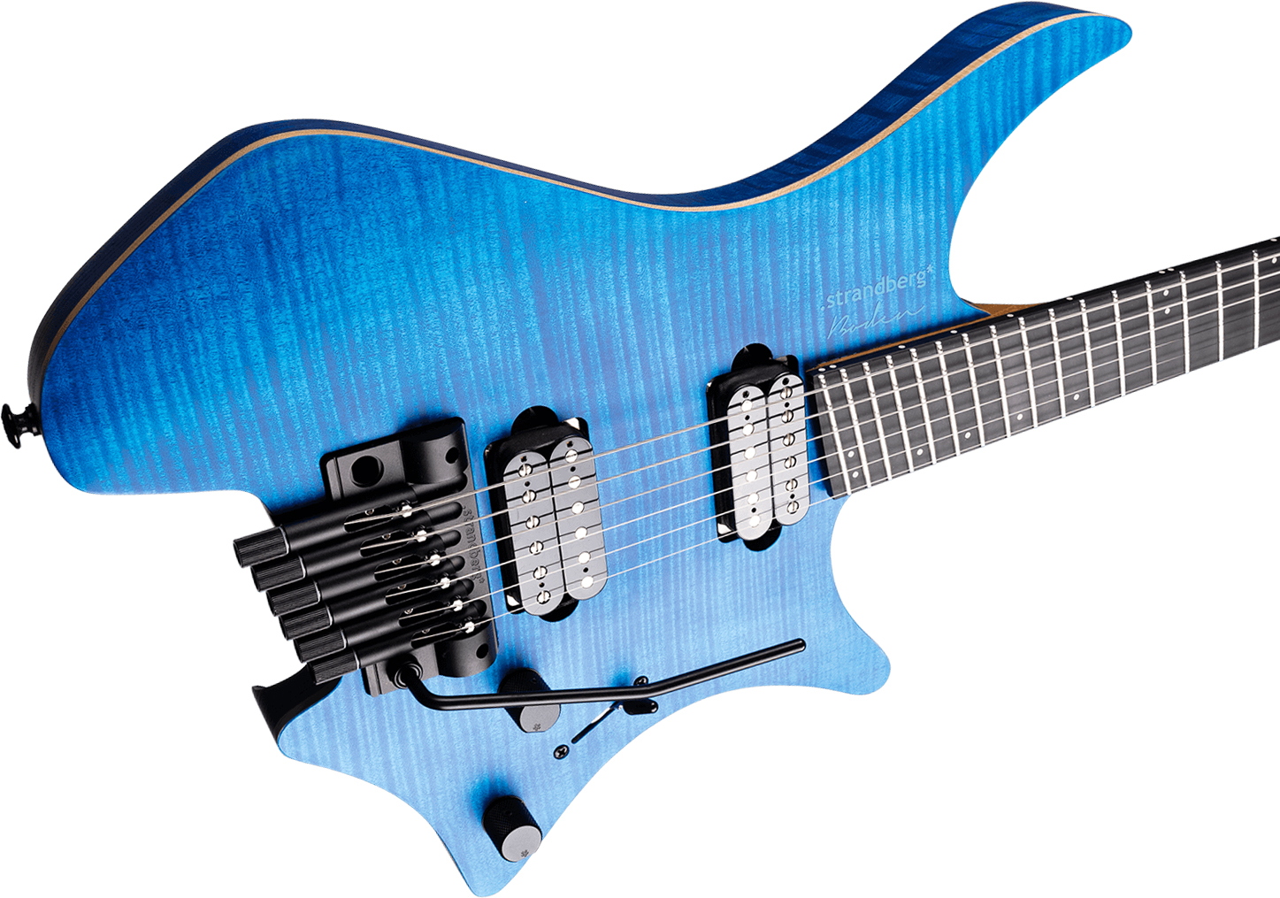 Strandberg Boden Prog Nx6 6c 2h Suhr Ht Ebo - Deep Blue Satin - Multi-Scale Guitar - Variation 4